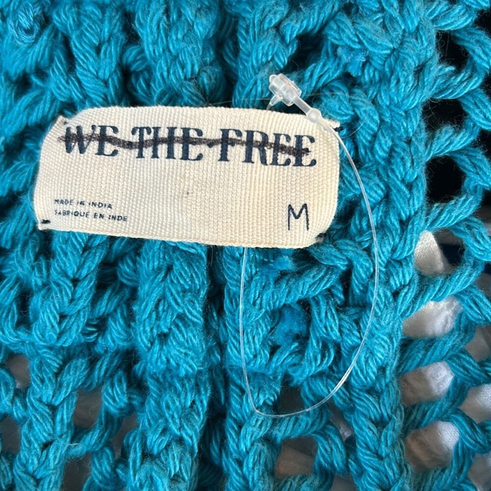 Free People We the Free Sophia slouchy oversized chunky sweater in Ocean Palace - Picture 12 of 12